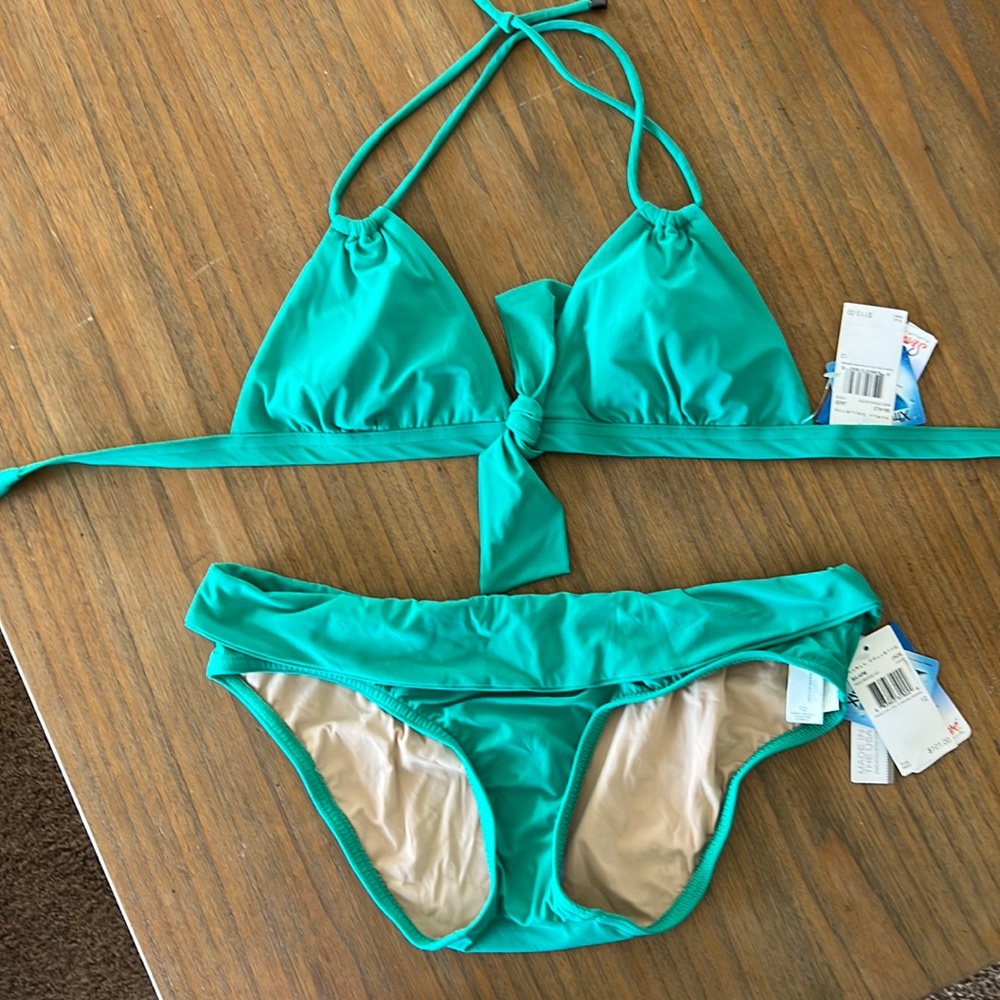 New With Tags Karla Colletto Bikini Size 12 Green